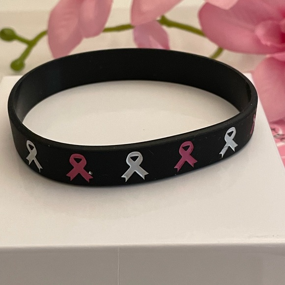 🌸 4pc Breast Cancer Awareness Stretchable Silicone Bracelets - Picture 9 of 12